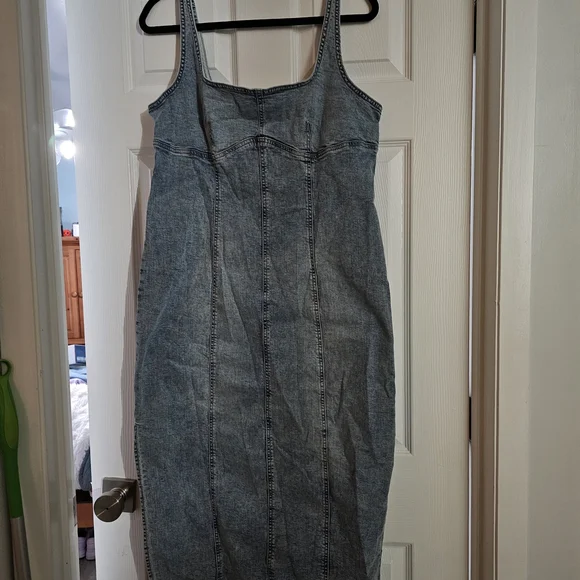 Wild Fable Denim dress Size L sleevless NWT - Picture 3 of 9
